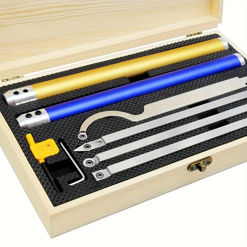 

4 шт./6 шт. набор инструментов для токарного станка по дереву из карбида - профессиональный токарный набор с полой инструментами для черночной отделки и ящиком для хранения