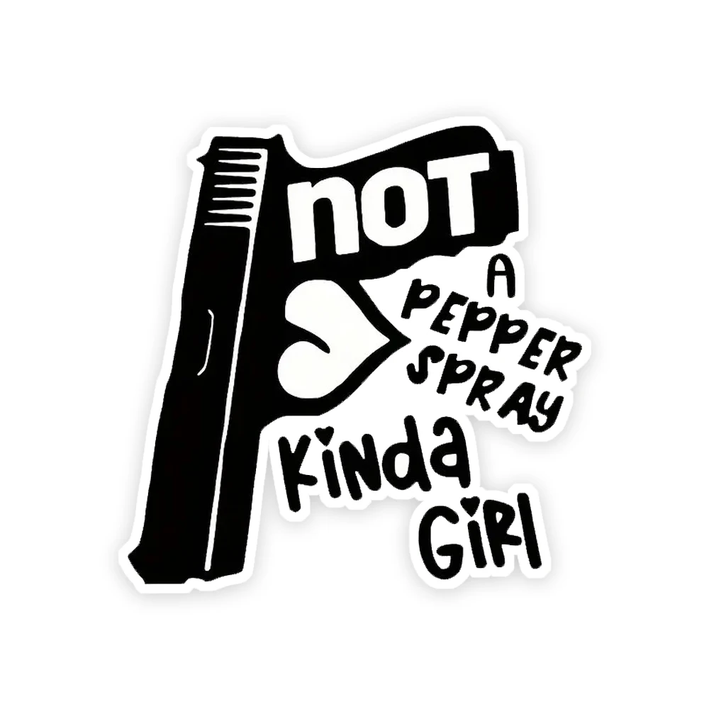 

14x14cm 2nd Amendment Vinyl Decal, Not a Pepper Spray Kinda Girl Car Sticker, Durable Vehicle & Laptop Wall Decoration