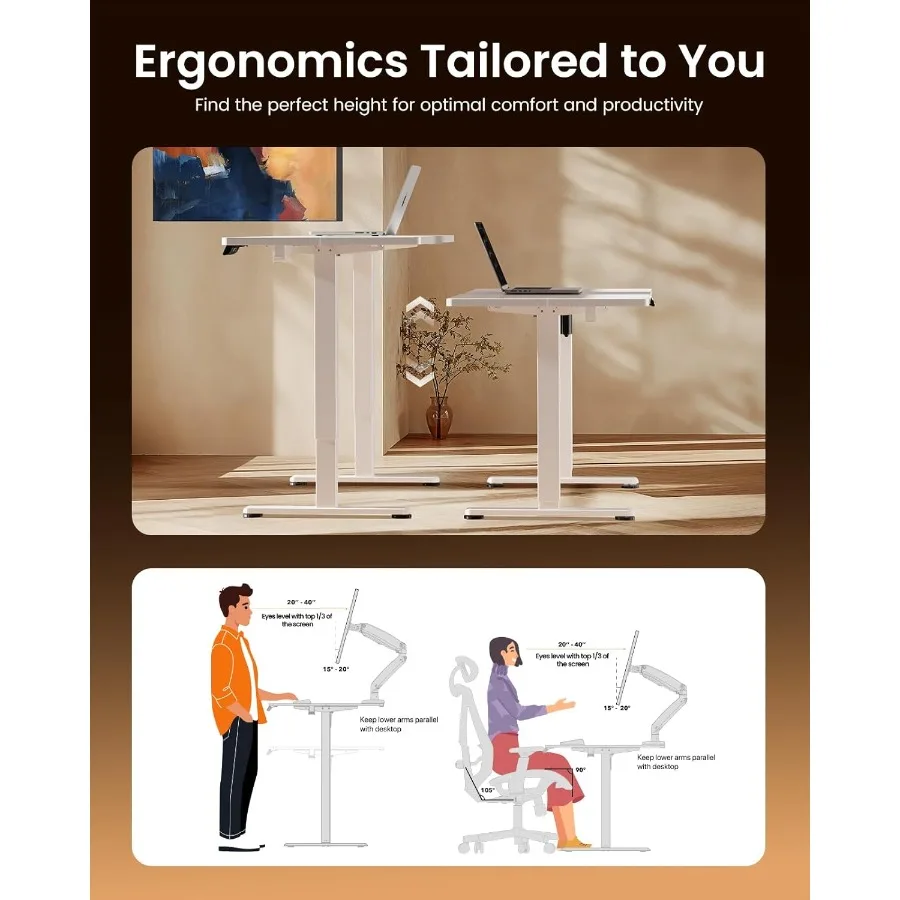ارتفاع قابل للتعديل مكتب قائم كهربائي 71 × 30 بوصة مكتب الجلوس الوقوف للمنزل والمكتب محطة عمل كبيرة مع وظيفة الذاكرة #4