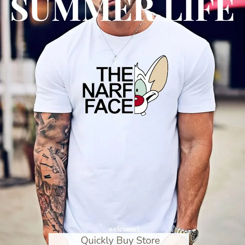 Breaking Walter T-shirt Narf face Men Clothing Heisenberg TV Show Men's Short Sleeve T-shirt Novelty Breaking Bad T-shirts Y2k