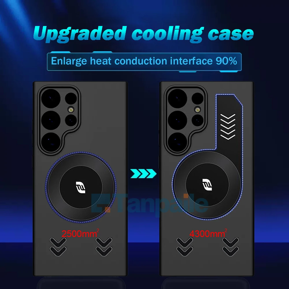 Cooling Case for Samsung S25 Ultra S24 S23 Ultra Flus S22 S21 S20 FE Lite Case Soft Silicone Shockproof Gaming Funda - Image 2