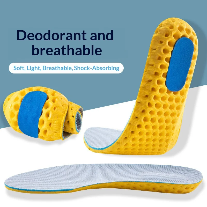 Orthopedic Memory Foam Insoles for Shoes - Breathable Mesh Deodorant Cushion Running Insoles for Men And Women