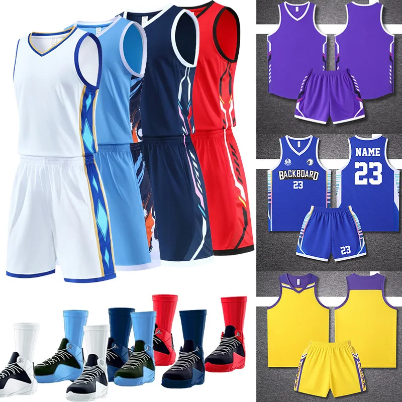 

New American Style Basketball Jersey Sports Set Men, Uniform Competitions, Children'S Training Wear, Custom Je