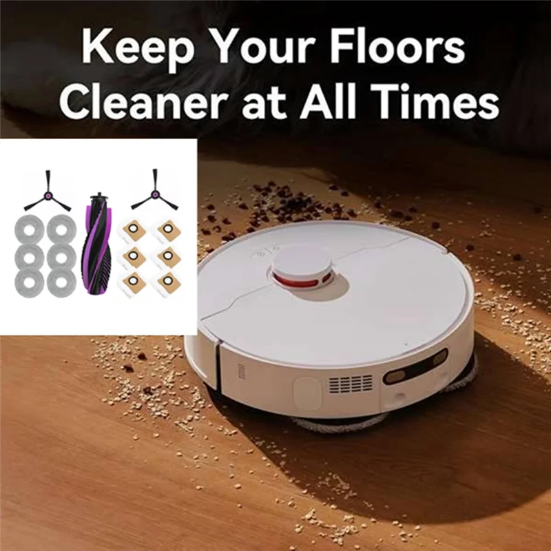 KEOL-15PCS استبدال الملحقات عدة ل JONR P20 برو روبوت فراغ مرفق قابل للغسل الجانب الرئيسي فرشاة ممسحة القماش كيس لجميع الغبار