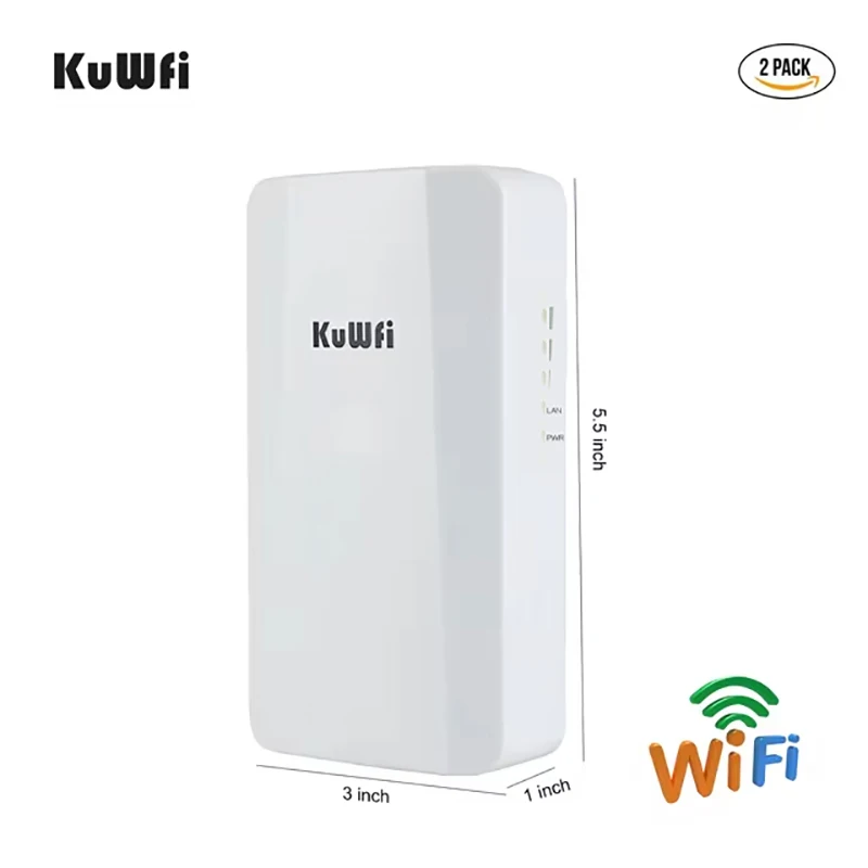 Imagem -06 - Kuwfi Repetidor Wi-fi 2.4g 300mbps ao ar Livre ap Extensor de Longo Alcance Inteligente Gerenciar Roteador Cpe Ponte sem Fio Ponto a Ponto 1km