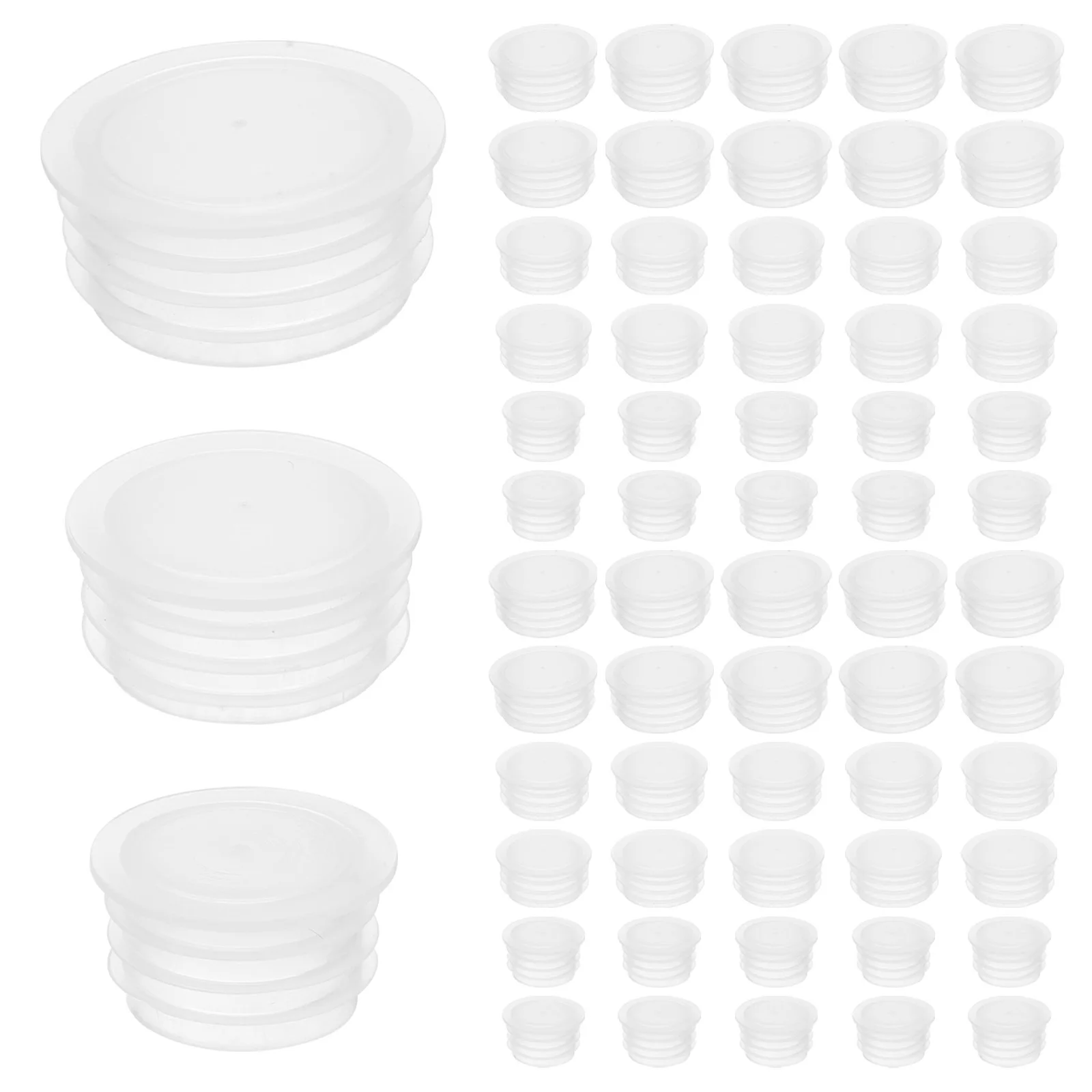 

150pcs Plastic Inner Seals 14mm 17mm 20mm Resealable Airtight Storage Jar Lids Bottle Caps For Kitchen Glass Containers