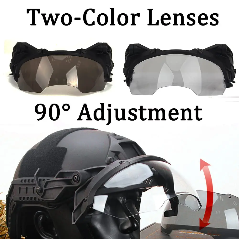 Casco táctico Airsoft con rieles – Kit visera, funda y pasamontañas