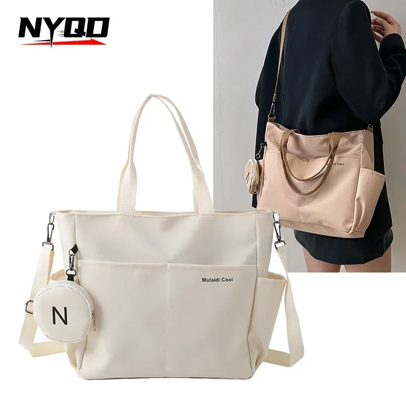 2024 Women Shoulder Crossbody Bag Female Large Capacity Canvas Tote Messenger Bag for Student  Ladies Computer Luxury Handbags