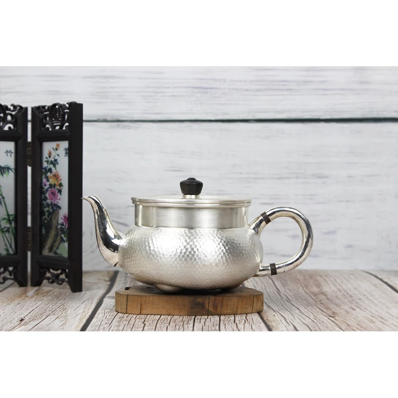 999 sterling silver handmade tea set Japanese retro teapot kettle teacup home office tea ceremony Kungfu tea set 250ml