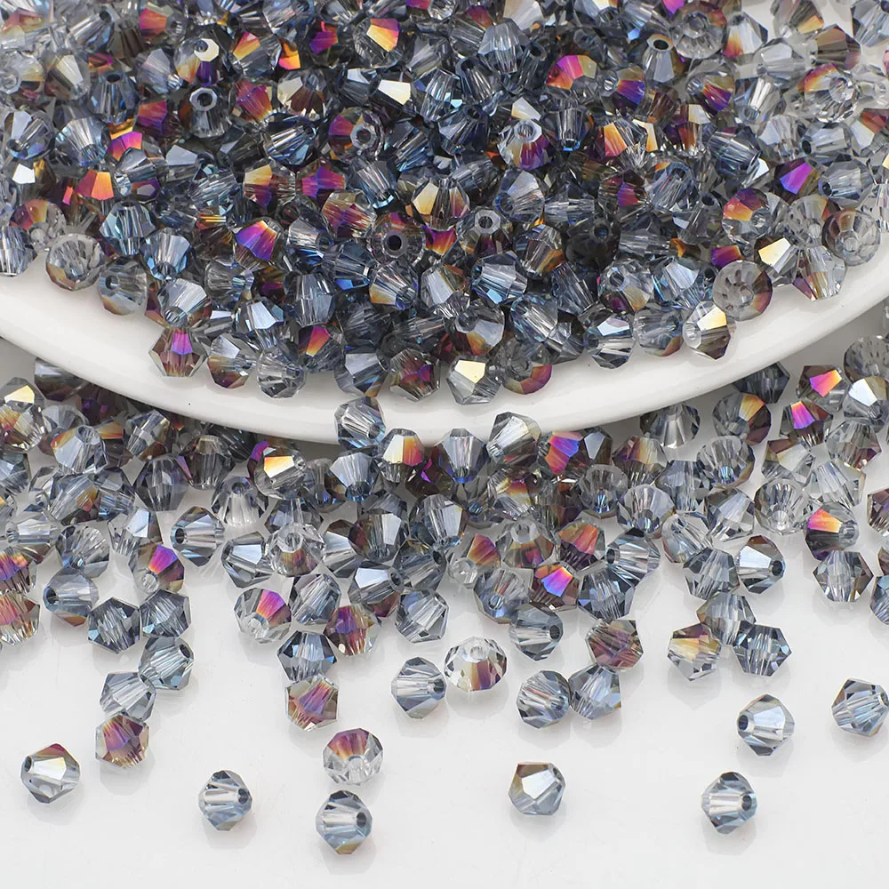 Faceted Bicone Crystal Beads for Jewelry Making, DIY Accessories, Multicolor Glass Spacer Beads, 4mm, 720 PCs/Lot, Wholesale