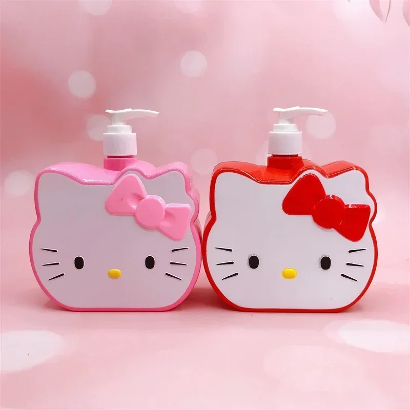 New Hello kitty cartoon cute 750ml pressing bath bottle Shampoo hand sanitizer Dish soap storage bottle Kitchen bathroom gift