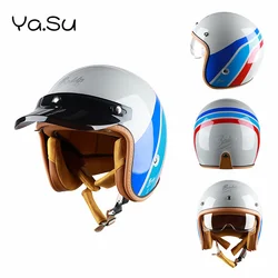 Riding Helmet Summer Motorcycle Retro Fashion Safety Helmet Suitable For Harley Motorcycle Skateboard Bicycle Head Protection