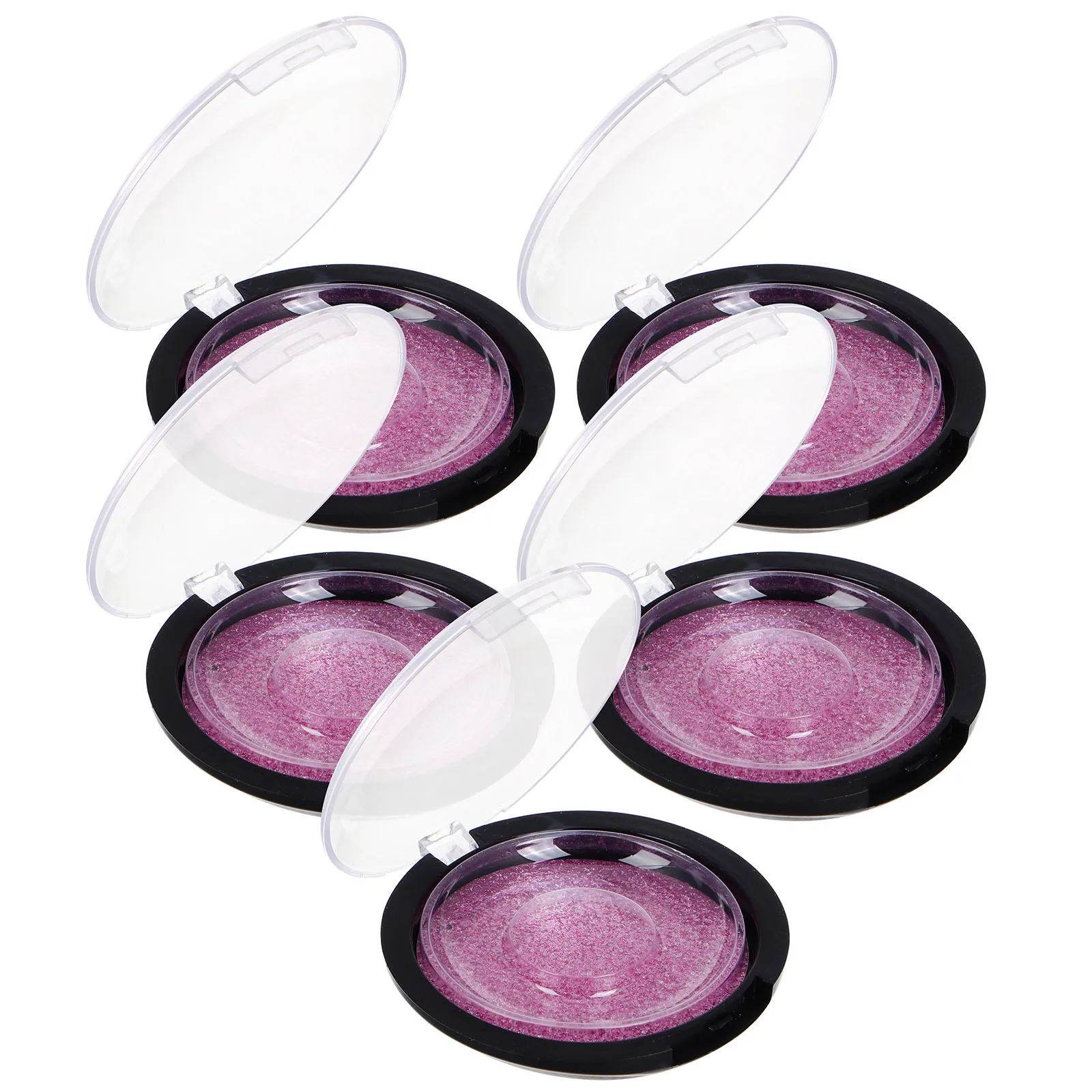 5 PCS False Eyelash Box Acrylic Storage Clear Cases Empty Packaging Compact Powder Container