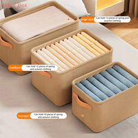 1PC Clothing Organizer Non Woven Clothing Storage Box Underwear T-shirt Jeans Storage Basket Miscellaneous Organizer
