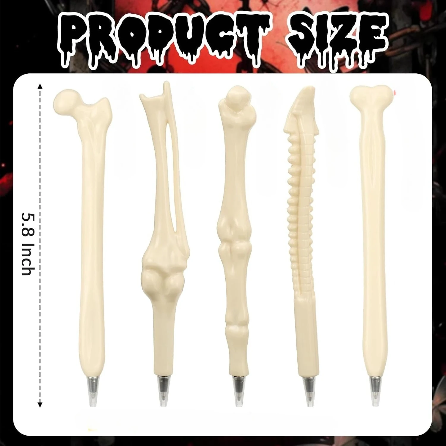 Bone Pens Skeleton Finger Ballpoint Pen Novelty Blue Ink Pens for Doctor Nurses Kid Present Party Favor Halloween Office Party view 3