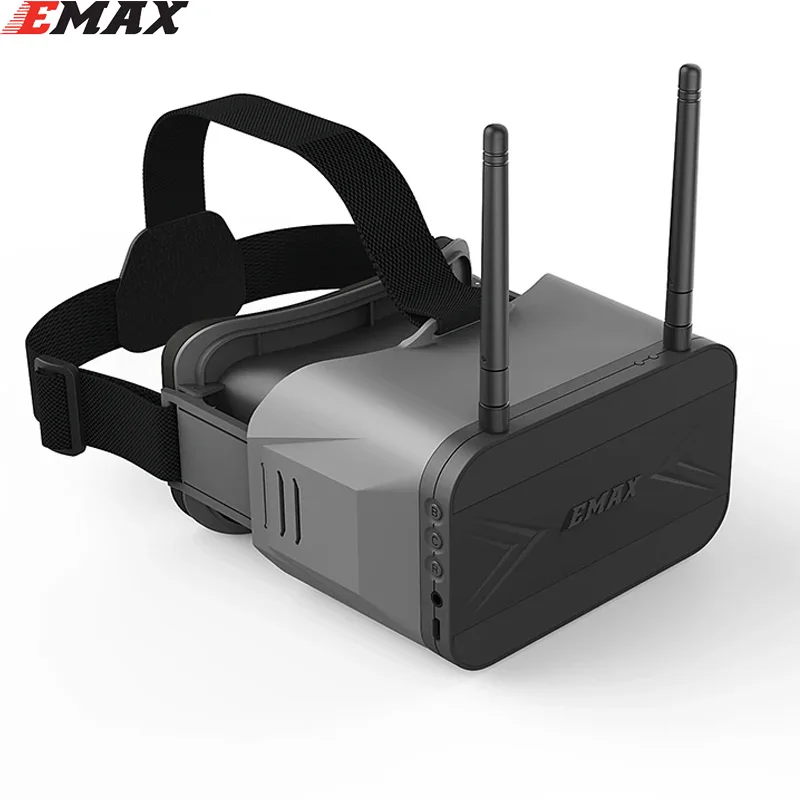 EMAX Transporter 2 gogle 4.3 Cal 5.8Ghz 40CH z regulowaną ogniskową demontowalną Monitor FPV wbudowaną baterią DVR do dron zdalnie sterowany FPV