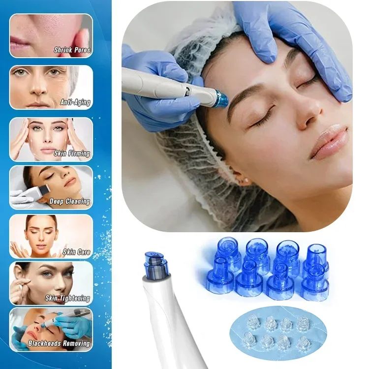 Aparelho de Hidrodermoabrasão Facial com 10 Funções para Rejuvenescimento da Pele, Hidrofacial, Microdermoabrasão com Pontas de Diamante