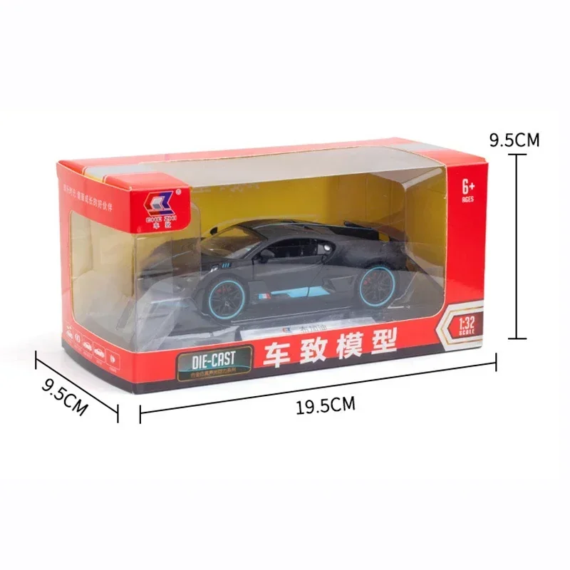 Une boîte de 1:32 simulation métal jouet alliage voiture moulé sous pression artisanat jouet voiture lumières peuvent éclairer accessoires de bureau objets de collection