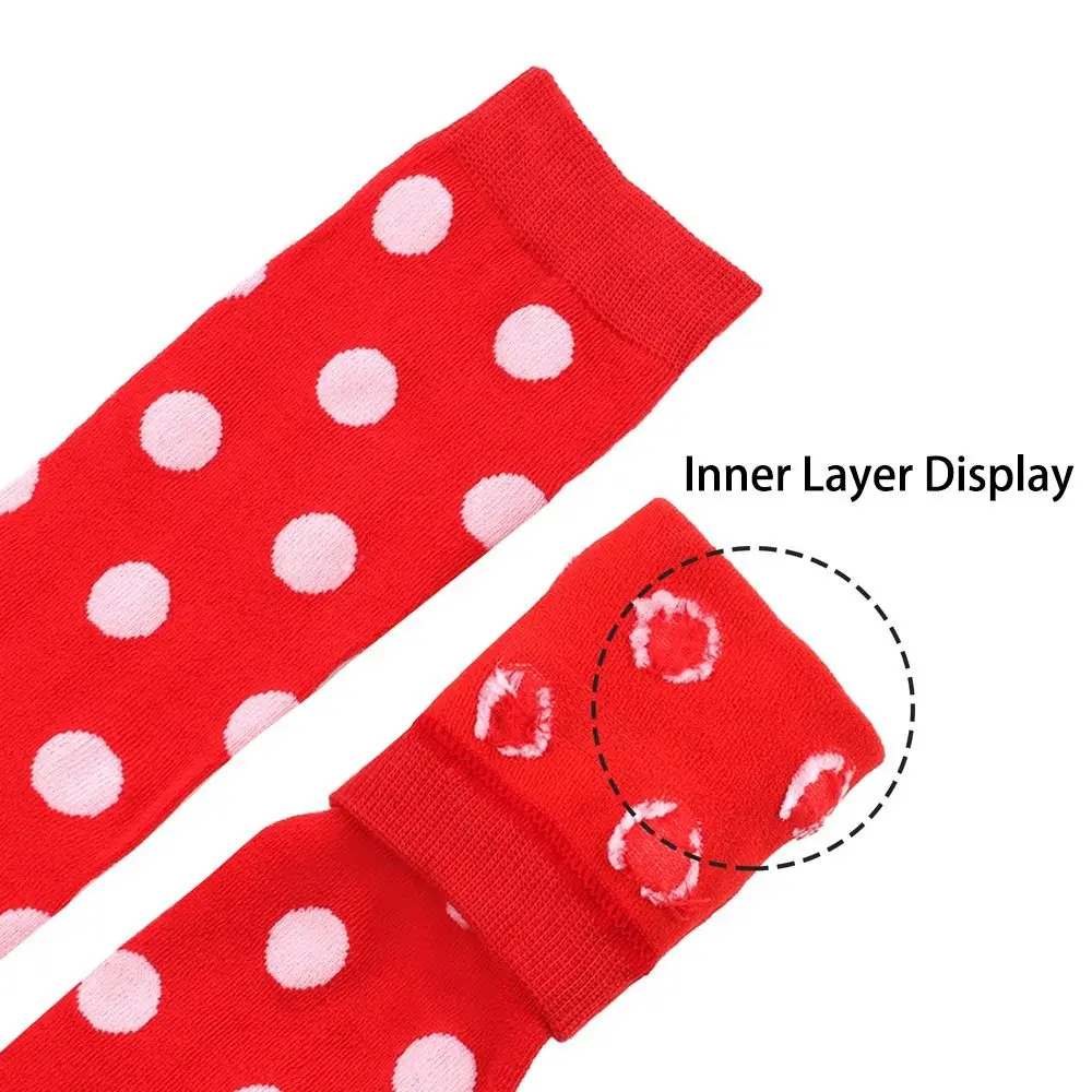 

Funny Polka Dot Thigh High Stockings Ladybug 80s 90s Red Black Dot Socks Knee High Socks for Women