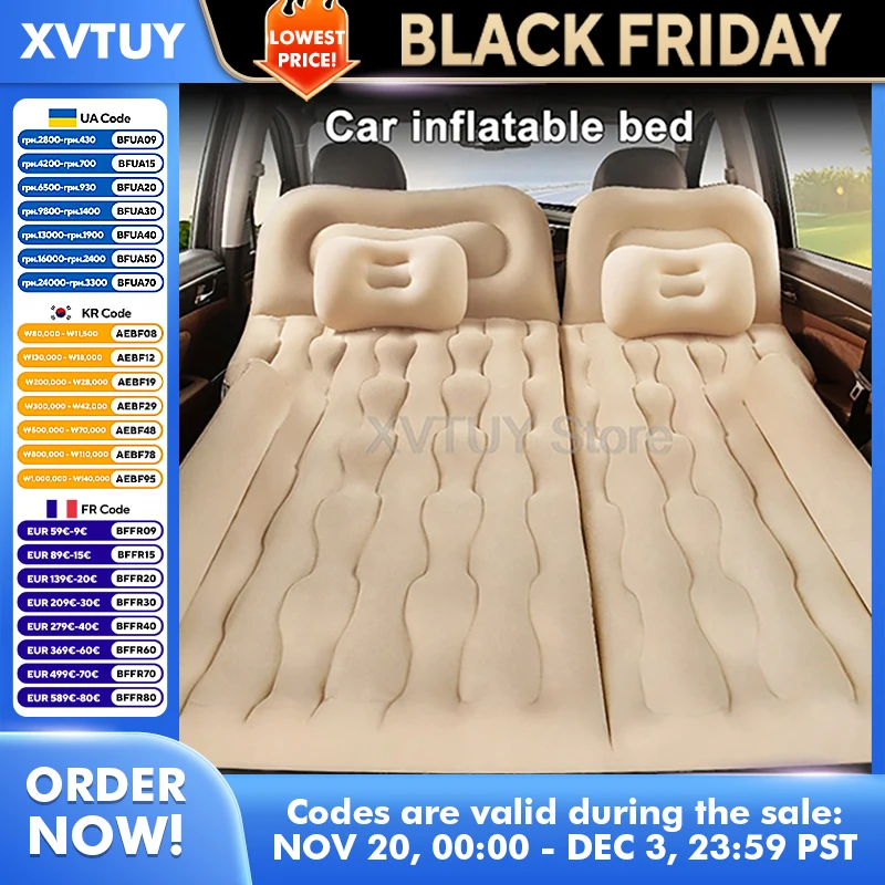 

Автомобильный воздушный надувной дорожный матрас, кровать, внедорожник, многофункциональный диван, подушка, уличный коврик для кемпинга, авто подушка для багажника на заднее сиденье, 1 компл.