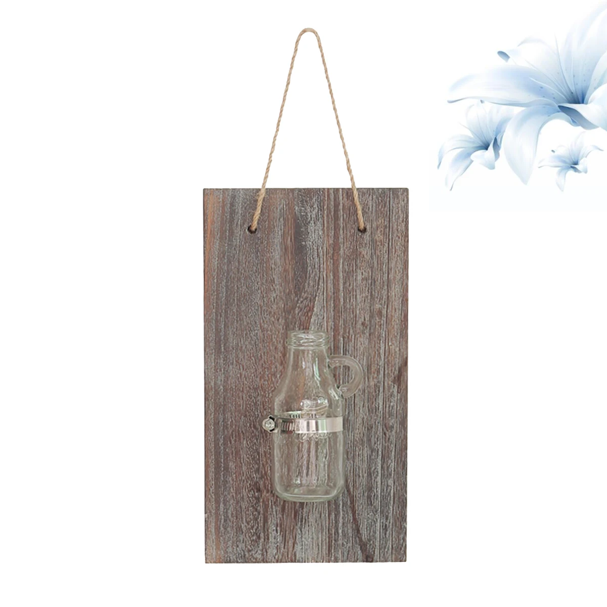 

Retro Wall Decoration Pendant Flower Container Home Vase Creative Wooden Country