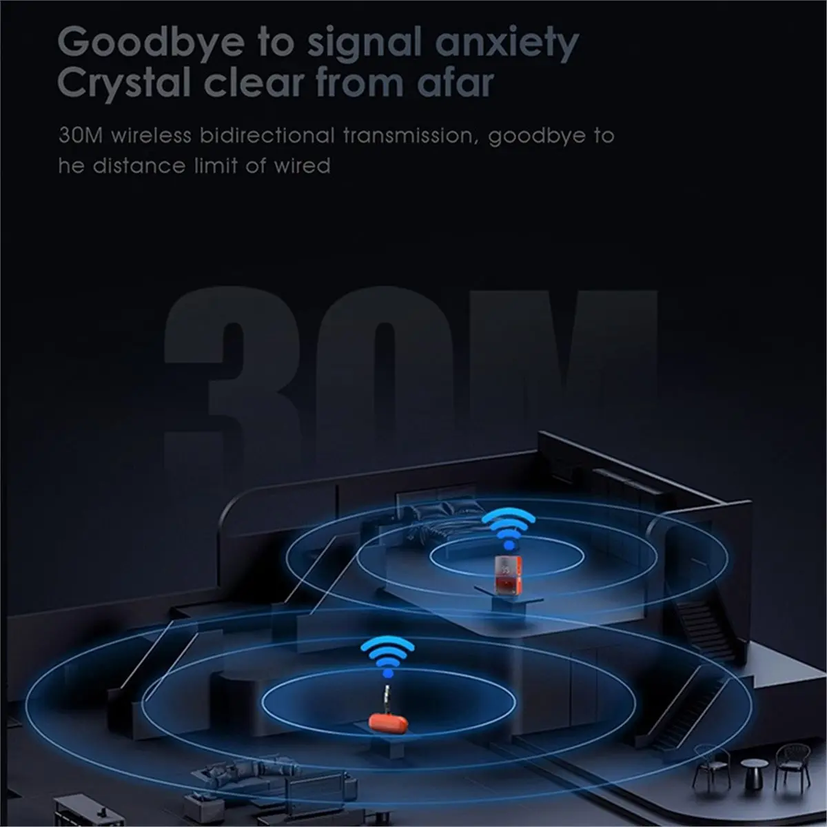 Bi-Directional Wireless Transmission System, Wireless Digital OTG Live Streaming Converter for Stage Studio and Live