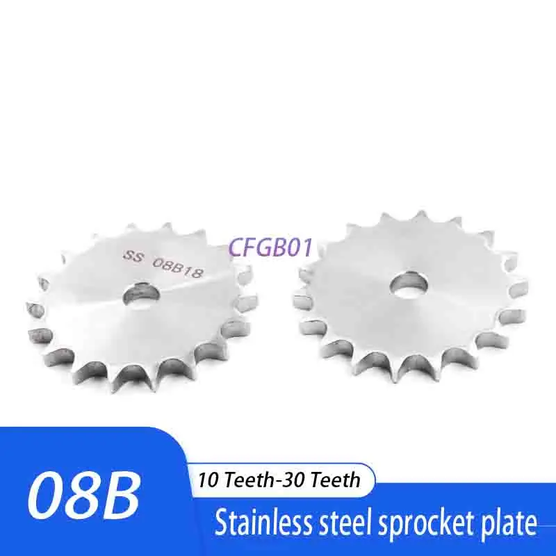 

Звездочка из нержавеющей стали 304, 1/2 дюйма, 08B зубьев, 10, 11, 12, 13, 14, 15, 16, 17, 18, 19, 20-30, прочная, промышленный приводной компонент