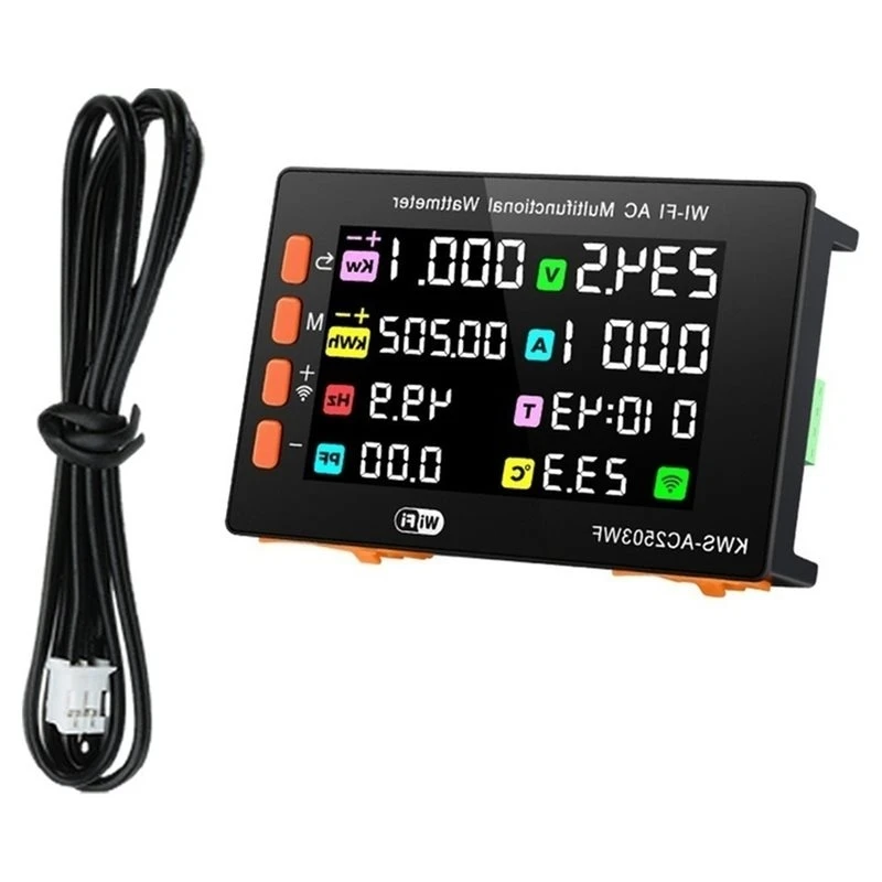 HLZS-KWS-AC2503WF AC 85-290V Voltage Current Meter Module WI-FI Function Wattmeter Voltmeter Ammeter Power 0-500A