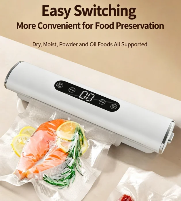 Professional Kitchen Food Vacuum Sealing Machine For Plastic Food Storage Bags
