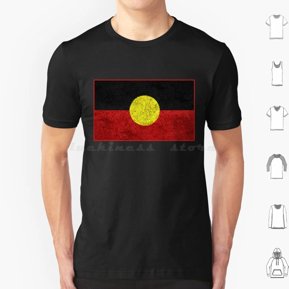 Camiseta activa con bandera desgastada aborigen, algodón para hombres y mujeres, estampado artesanal, mapa de Australia, viaje, mundo, Europa, Asia, África, América