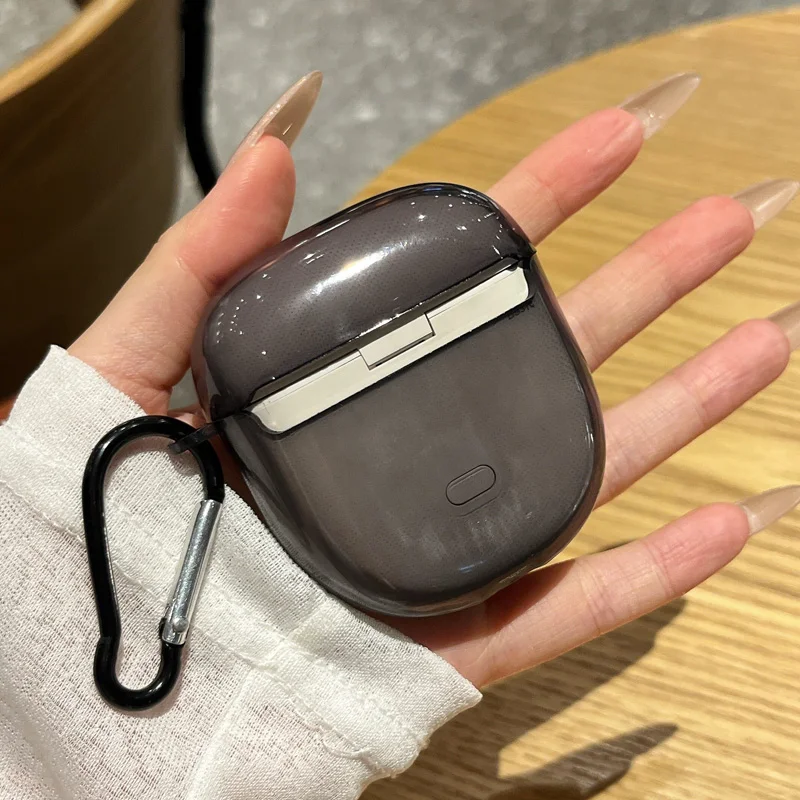 Smoky Transparent Case for Bose QuietComfort Ultra(2nd Gen)/QC Ultra Earbuds Shockproof Soft TPU Thin Cover with KeyChain view 3