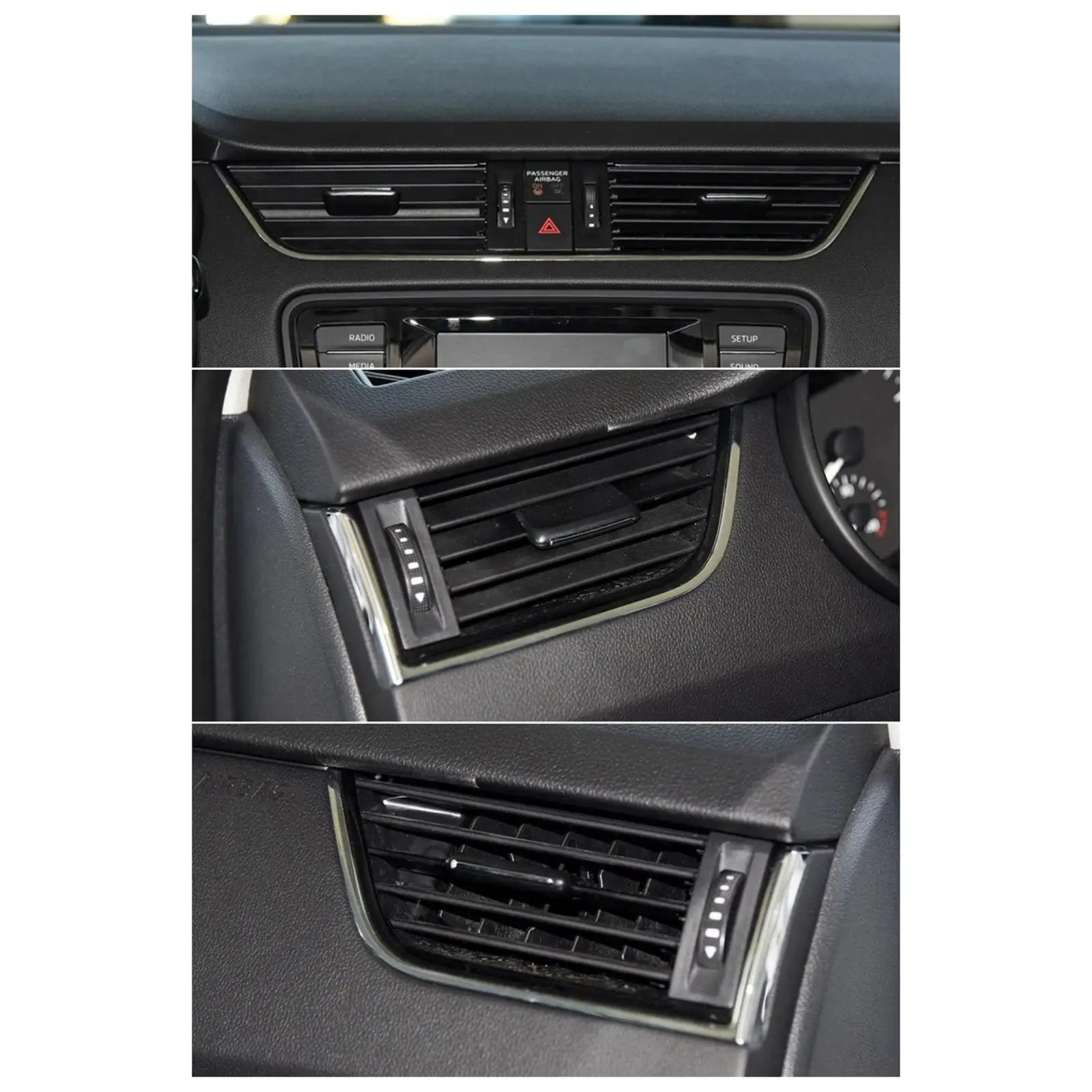 

Vehicle Air Outlet Grille Panel ABS Plastic Durable Repair Part for Skoda Octavia 2013 2021 Interior