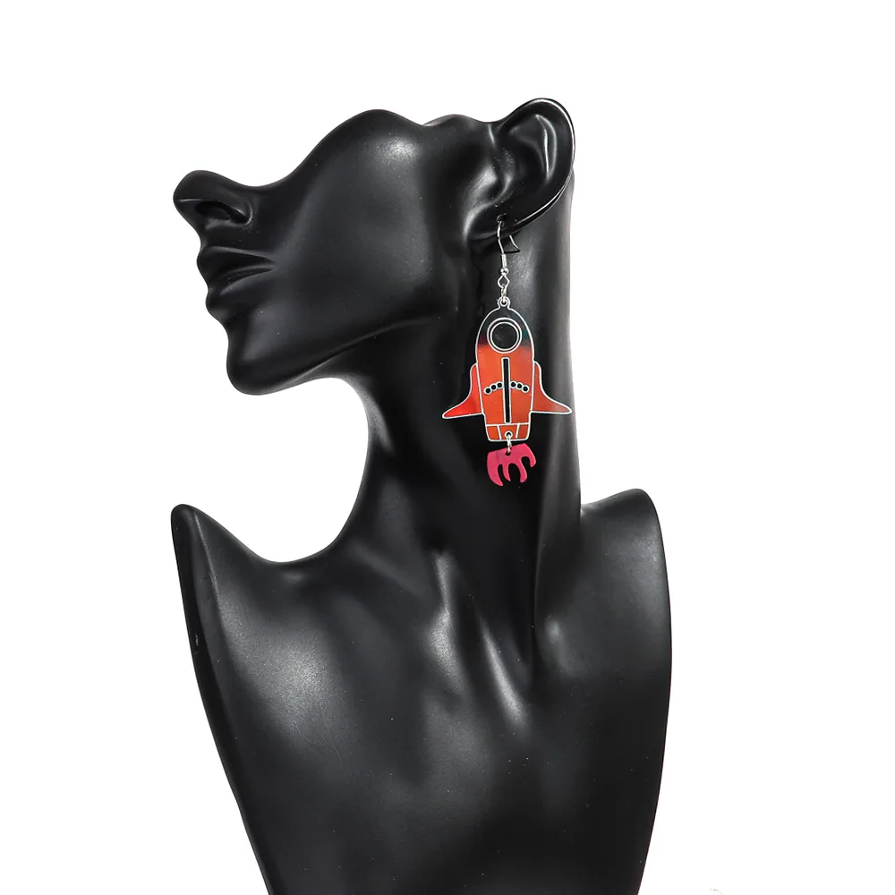 New Iridescent Star Lightning Acrylic Earrings for Women Laser Cut Geometric Drop Earring Statement Jewelry Valentine\'s Day Gift