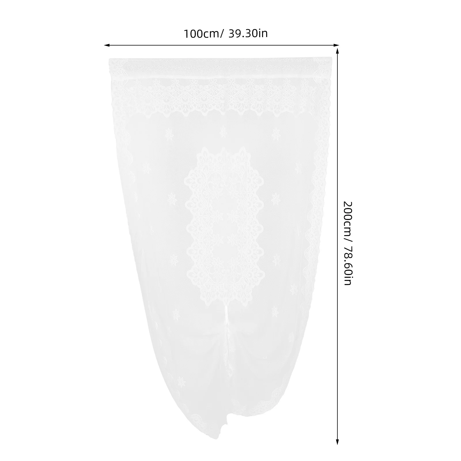 ستارة باب رومانسية شفافة من الدانتيل على الطراز الفرنسي ستارة نافذة غطاء شرفة مزخرف ستائر نافذة وشاح الباب #4
