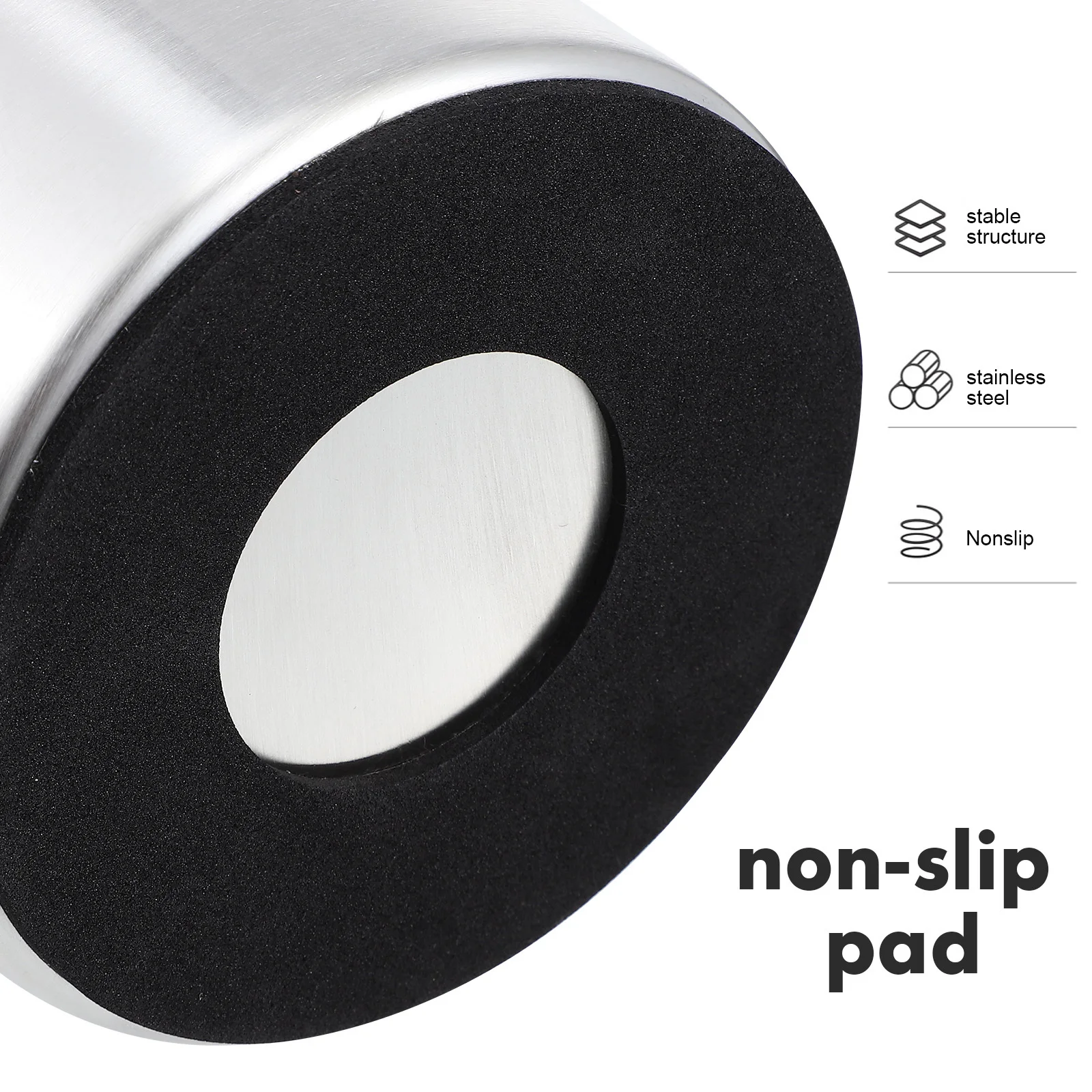 1 مجموعة 1 مجموعة صندوق طحن الفولاذ المقاوم للصدأ مع نونسليب وسادة فرشاة المدمجة لآلة إسبريسو النفايات المطحونة جمع ركن القهوة #5