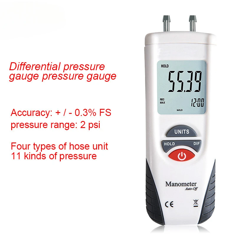 

HT-1890 Handheld Digital Differential Pressure Gauge, Barometer, Differential Pressure Gauge, Pressure Gauge