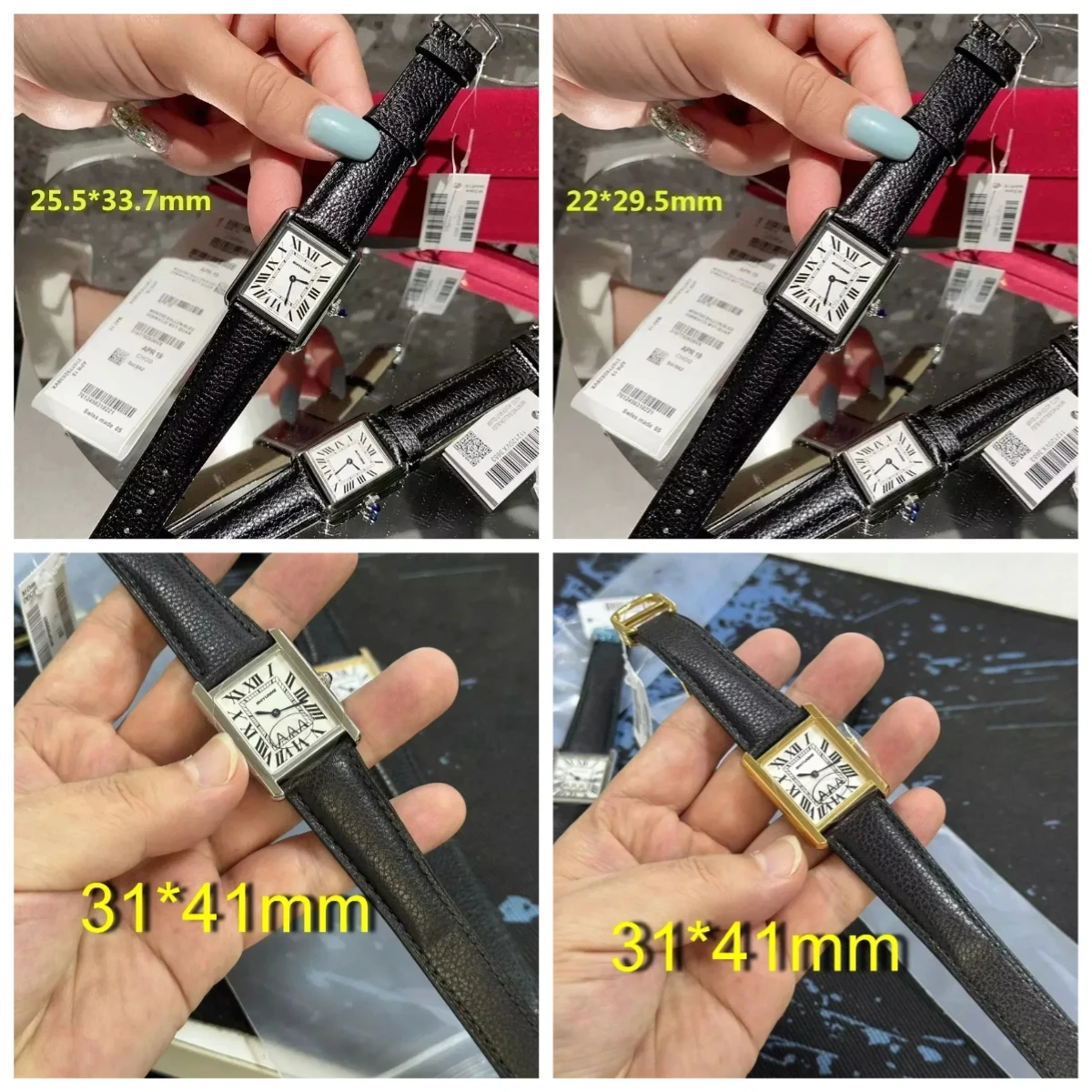 

Магазин A186 Повседневные кварцевые часы унисекс с квадратным слотом Простые черные полнофункциональные часы из нержавеющей стали мирового времени