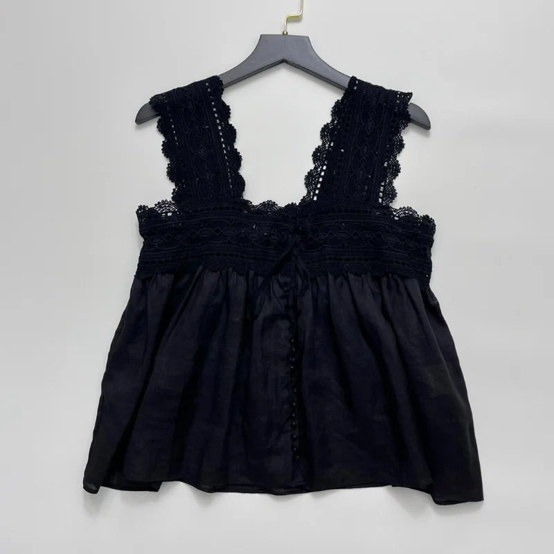 

Summer French Hollow Embroidery Lace Suspenders for Women