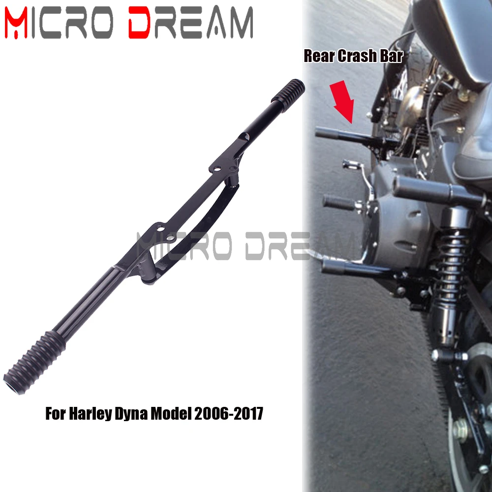 Motorcycle Rear Highway Crash Bar Protector For Harley Dyna Street Bob Low Rider Sports Wide Glide FXDWG FXDL FXDB 2006-2017