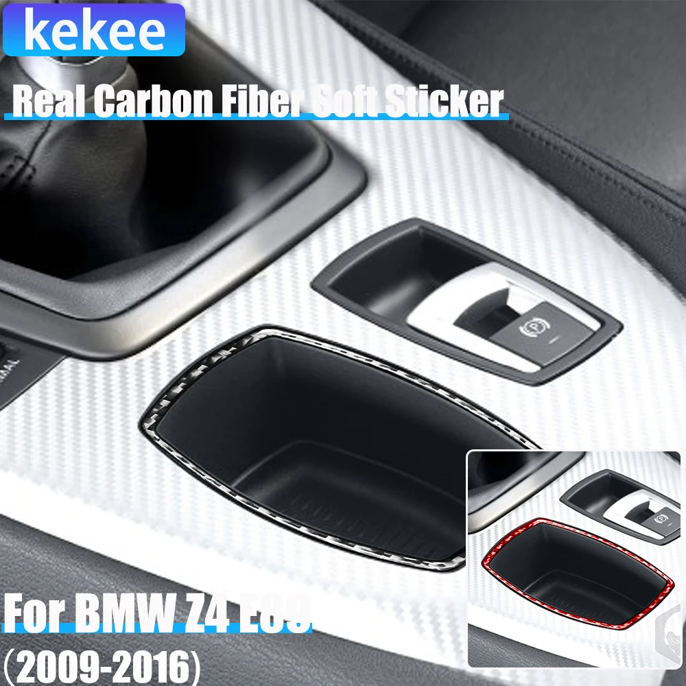 

Real Carbon Fiber Car Accessories Multimedia Control Cover Soft Sticker For BMW Z4 E89 2009 2010 2011 2012 2013 2014 2015 2016