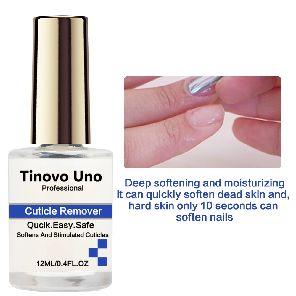 Tinovo Uno Professional Cuticle Remover Liquid Quick Easy Fast Nail Softener Remove Exfoliator Base Oil Nail Art Treatment Care