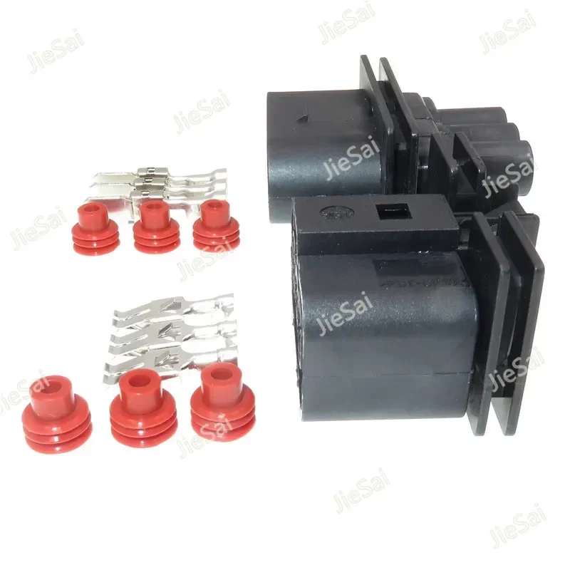 3 Pin 1J0 906 443 1J0 906 233 Female Male Waterproof Electronic Fan Cable Socket Automotive Radiator Plug For VW