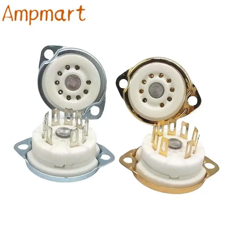 

GZC9-F-3 Ceramic 9-Pin Electronic Tube Socket, Welded 9-Pin Suitable For 6N2.6N3.6P1.ECC83, And Other Electronic Tubes.