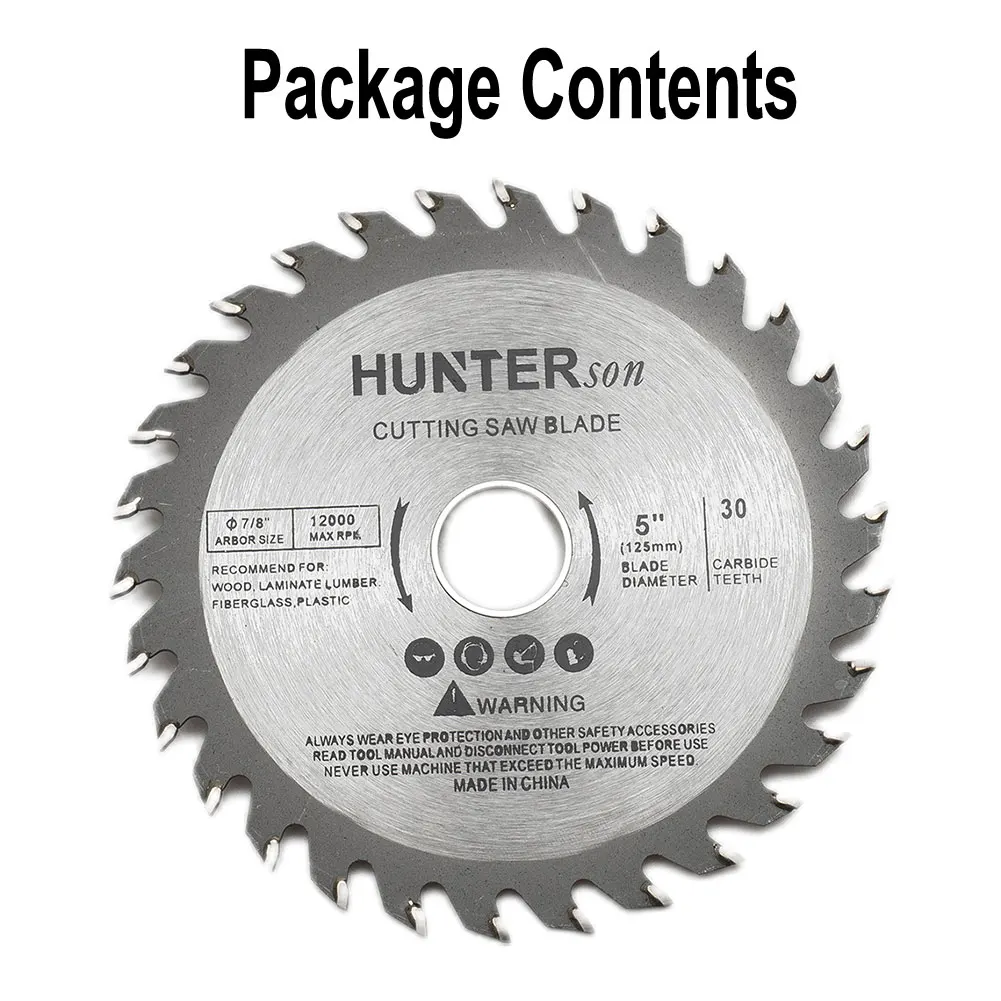 Cutting Blades Saw Blades Wood Processing Workshop Equipment Power Tools TCT Wood 30T 5 Inch Carbide Tipped Cutting