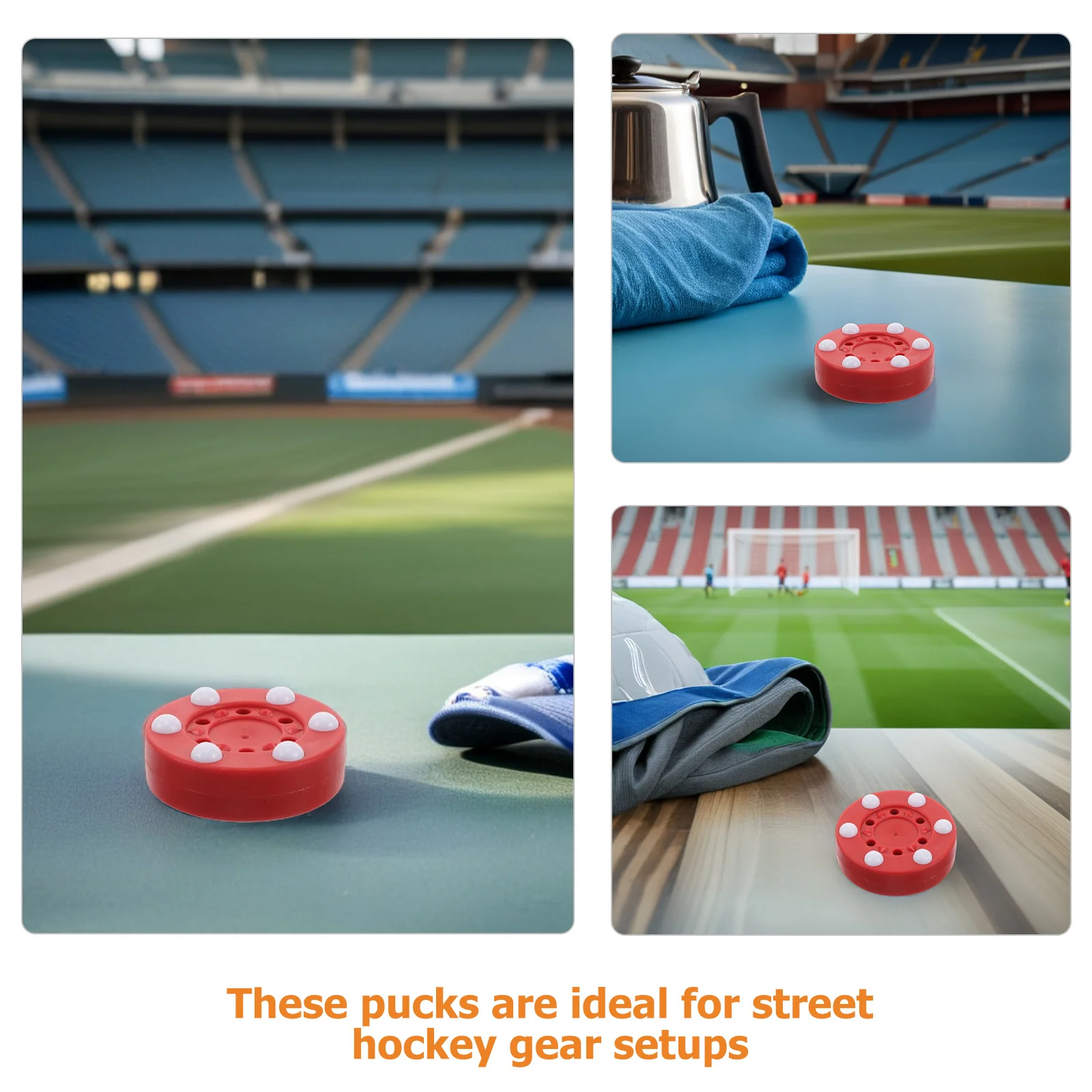 2 шт. хоккейные шайбы для реалистичной имитации льда - сверхмощные напольные шайбы для уличной встроенной уличной практики и навыков