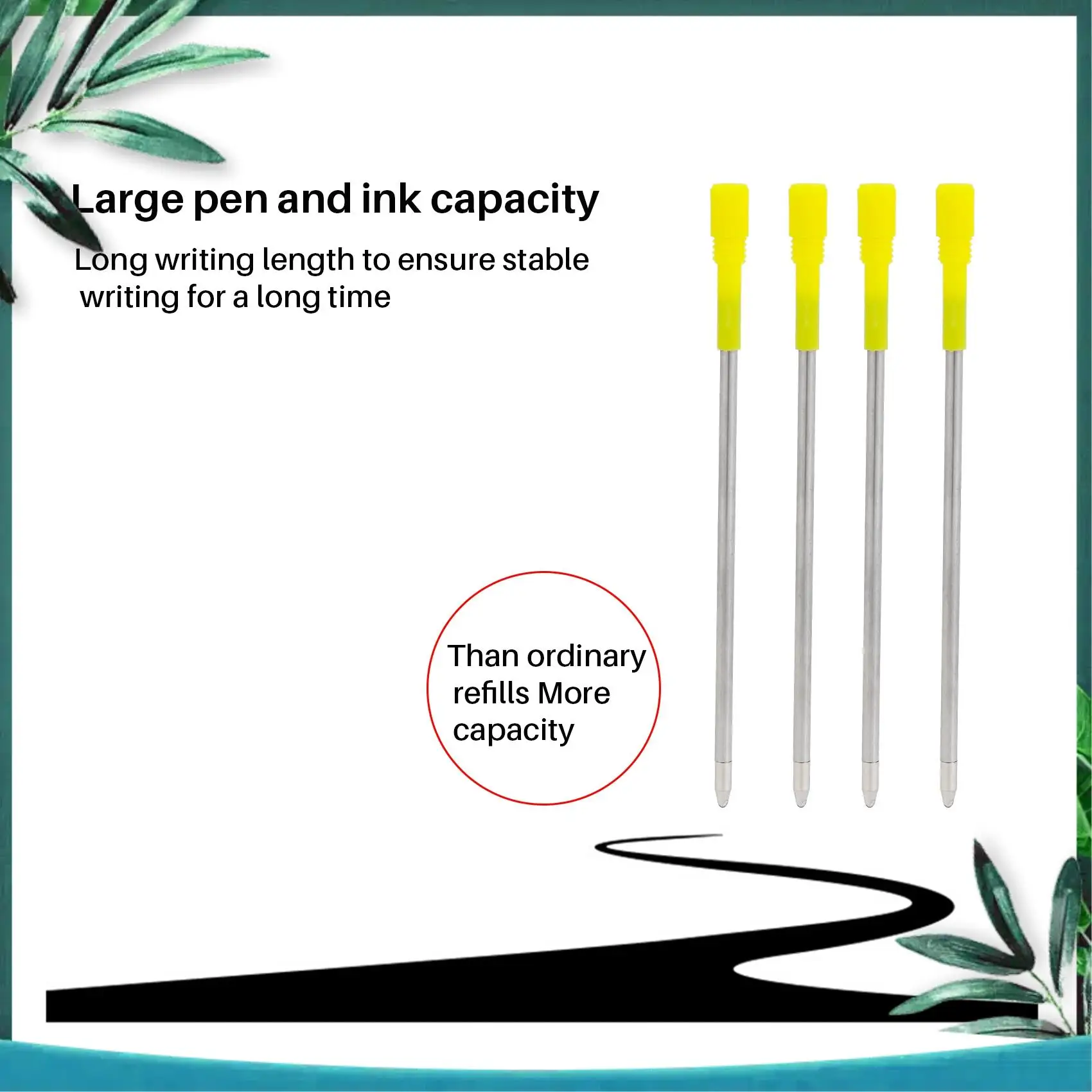 (NEW) 50 Pieces 3.2 Inch Black And Blue Ink Ballpoint Pen Replacement Refills Smooth Writing Ball Point Pen Refills For Big Crys