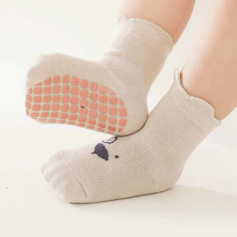 Chaussettes de Sol Antidérapantes à Motif d'Animaux pour Bébé, Respirantes et Décontractées, pour les Activités d'Nik, pour Garçon et Fille, 3/5 Paires