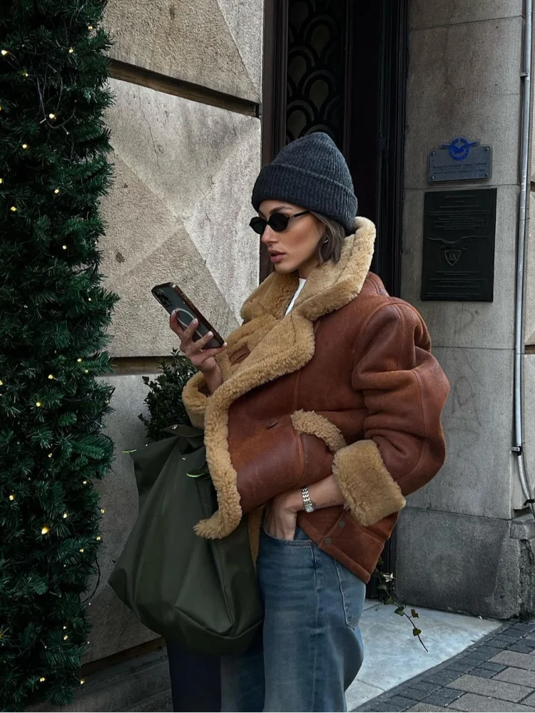 Chaqueta informal con solapa y bolsillos para mujer, abrigo elegante de manga larga con botonadura única, ropa de calle para otoño, 2024