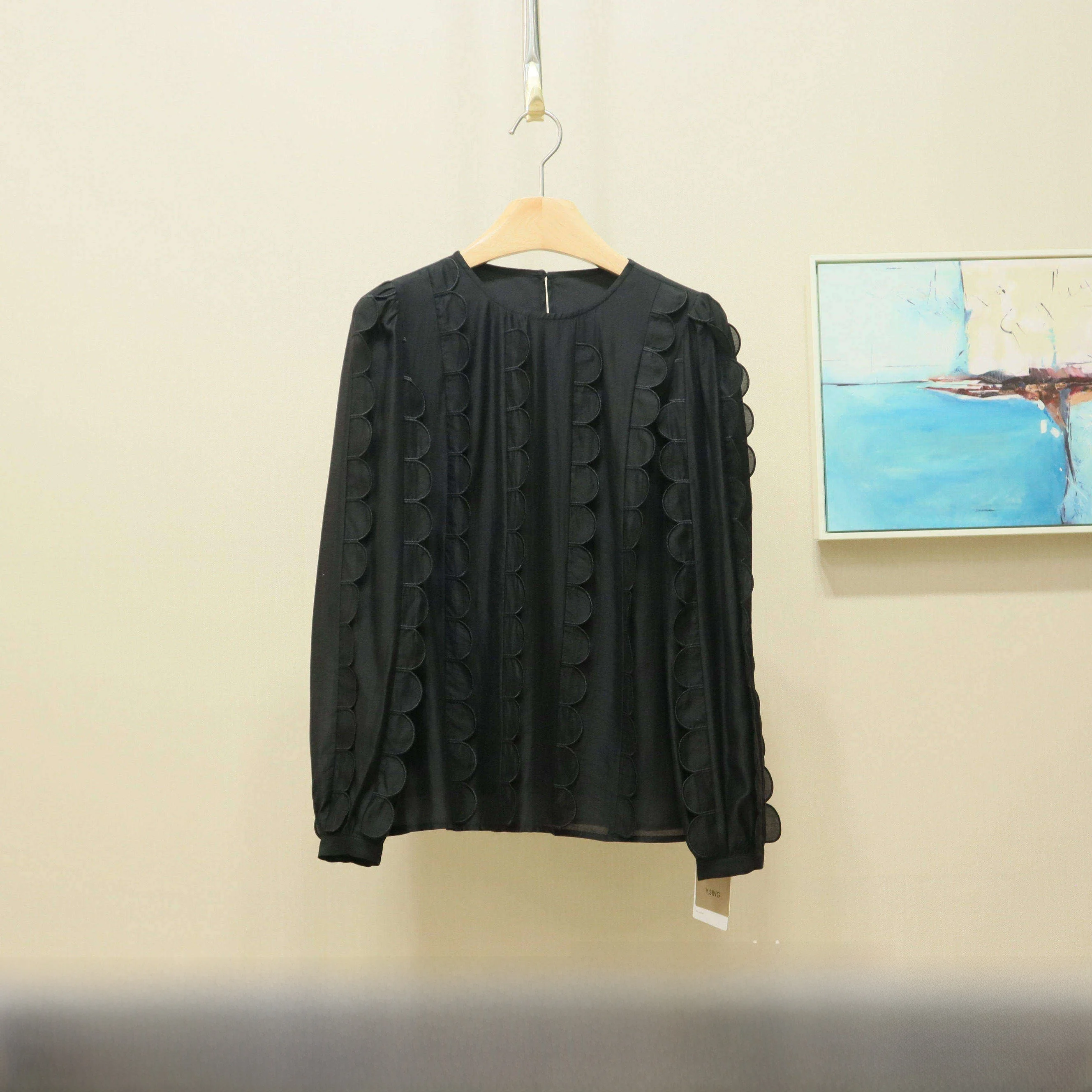 

YSING Spring 2026 New Design Sense Top Women's irt Comfortable Breathable Loose Fit Long Sve round Ne Color