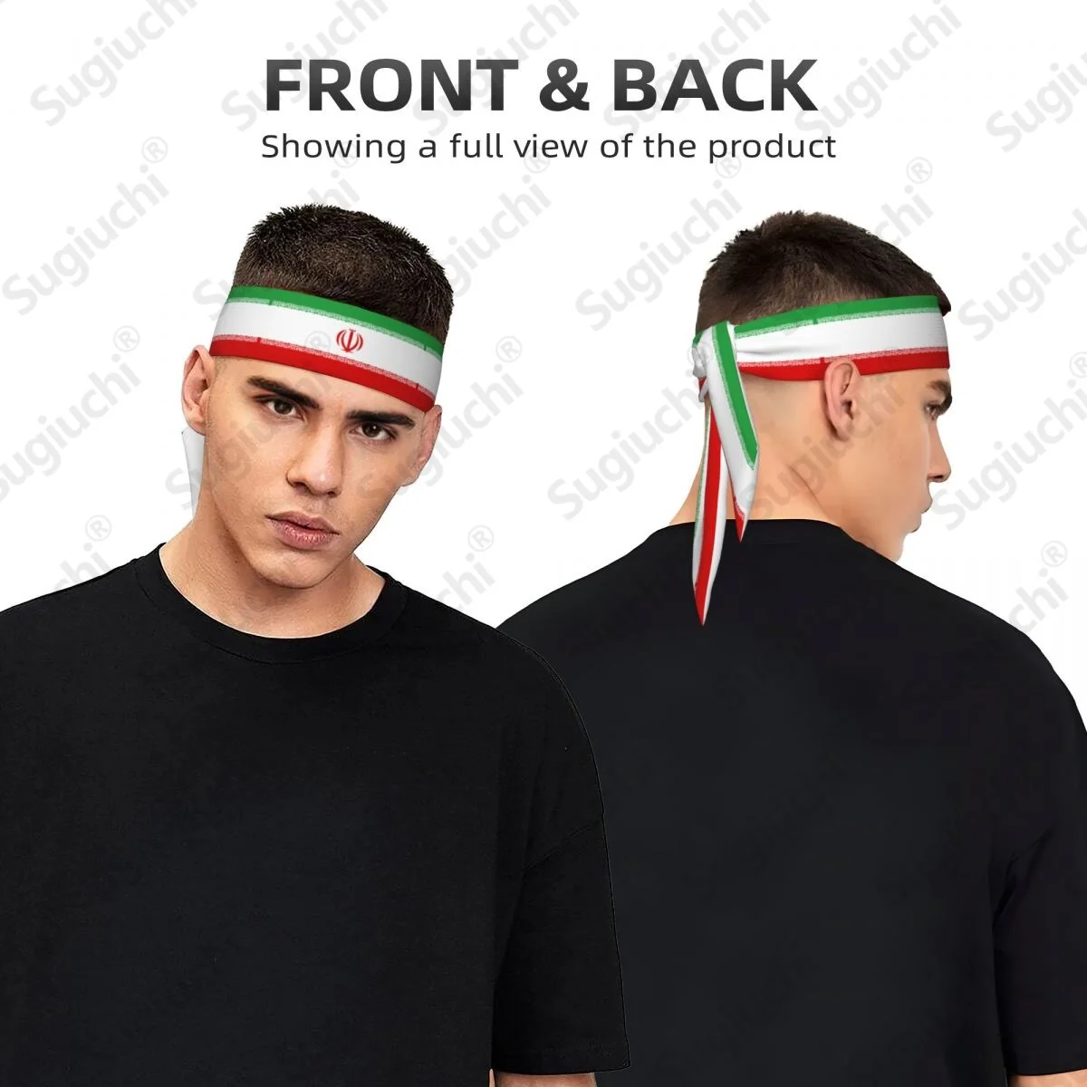 

2026 Iran Tie Headband for Men Women Adjustable Sports Sweatband for Yoga Soccer Running Basketball Cycling